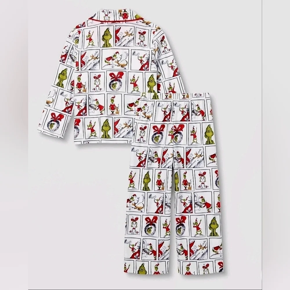 NWT Dr Seuss The Grinch Christmas Family Sleep 2 pc Pajama Set Toddler 12m 2t 3t